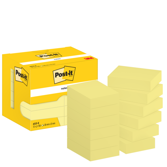 Haftnotizen Post-it 38x51 mm gelb, Art.-Nr. 653 - Paterno B2B-Shop