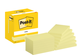 Haftnotizen Post-it 127x76 mm gelb, Art.-Nr. 655 - Paterno B2B-Shop