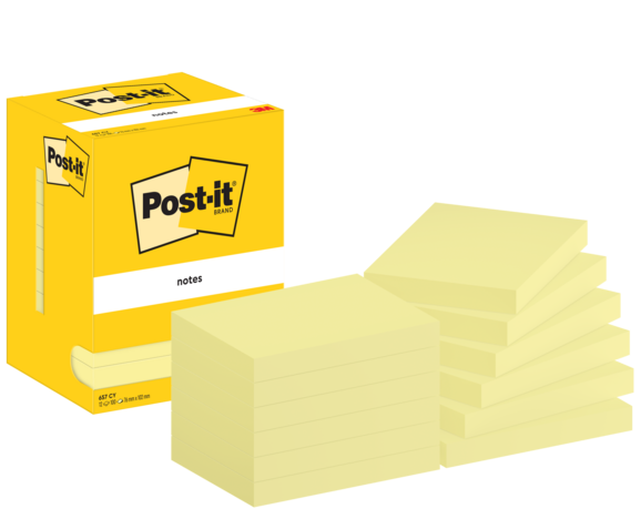 Haftnotizen Post-it 76x102 mm gelb, Art.-Nr. 657 - Paterno B2B-Shop