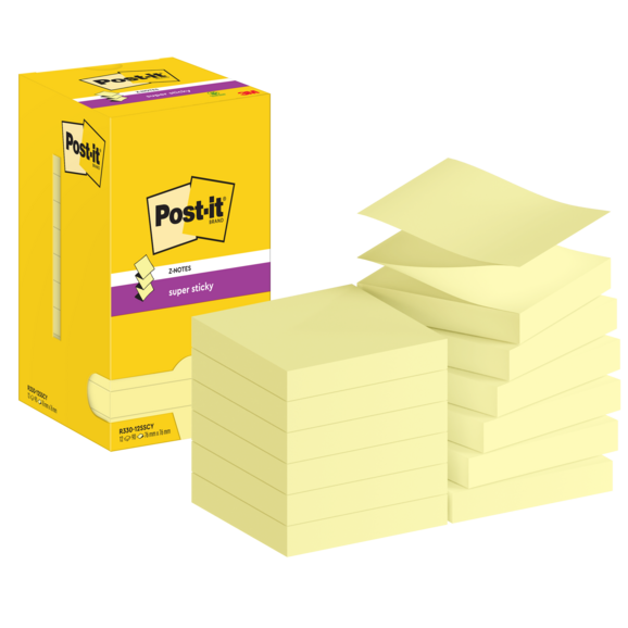 Haftnotizen Post-it 76x76 mm Z-Notes gelb, Art.-Nr. R-330-GE - Paterno B2B-Shop