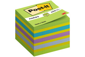 Haftnotizwürfel Post-it 76x76 mm neongrün-blau, Art.-Nr. 2028NB - Paterno B2B-Shop