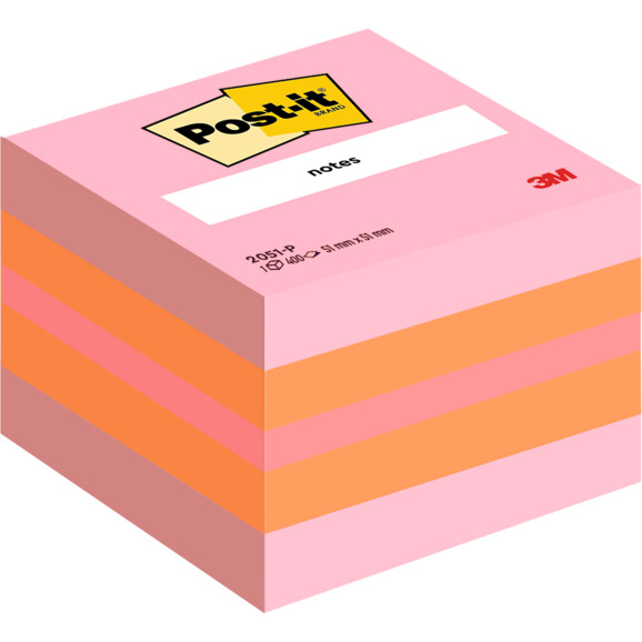 Haftnotizwürfel Post-it 51x51 mm Mini pink, Art.-Nr. 2051-P - Paterno B2B-Shop