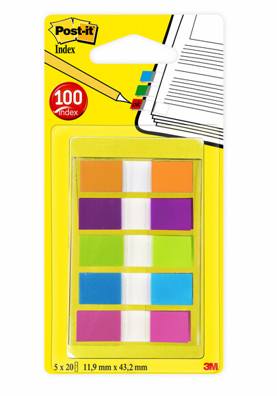 Haftstreifen Post-It Index 12x43 mm Mini, Art.-Nr. 683-5CB - Paterno B2B-Shop